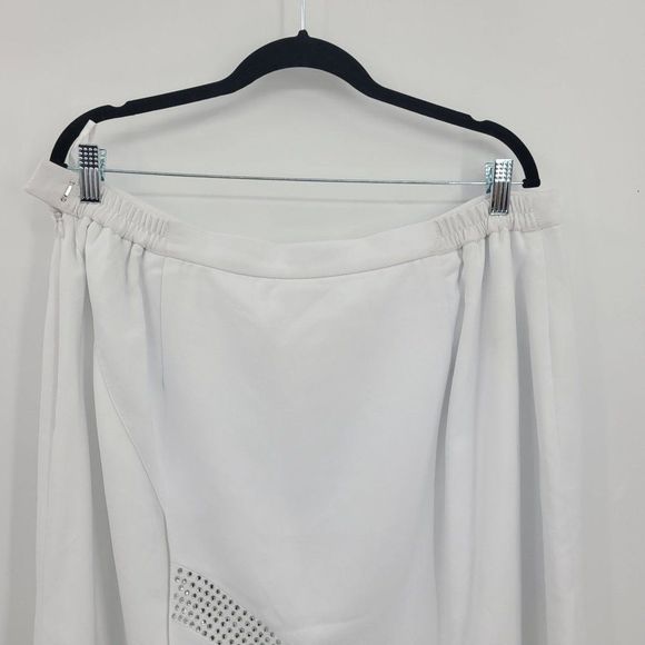 Vintage 80's Lisa Renee Bridal Skirt Set 18W White‎ Rhinestones 2pc Elvis Vegas - Picture 15 of 17